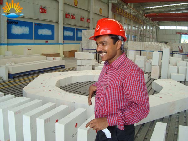Venezuela customer AZS fused bricks used in float glass furn Venezuela customer AZS fused bricks used in float glass furn